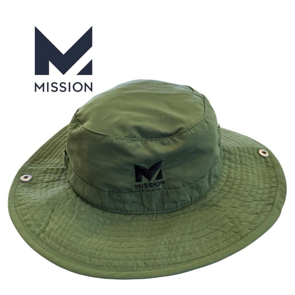 Mission Unisex Men's Women's Cooling Boonie Green Bucket Cap Hat